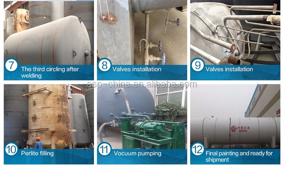 Los tanques 16bar de LO2 LN2 LAr Cryogenic Liquid Hydrogen Storage