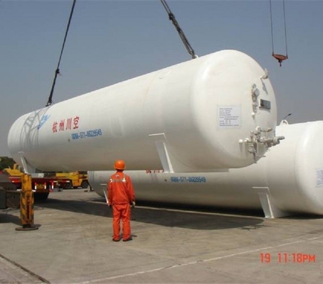 El tanque de almacenamiento criogénico horizontal del CO2 del líquido de 16MnDR Q235-B 2.2MPa